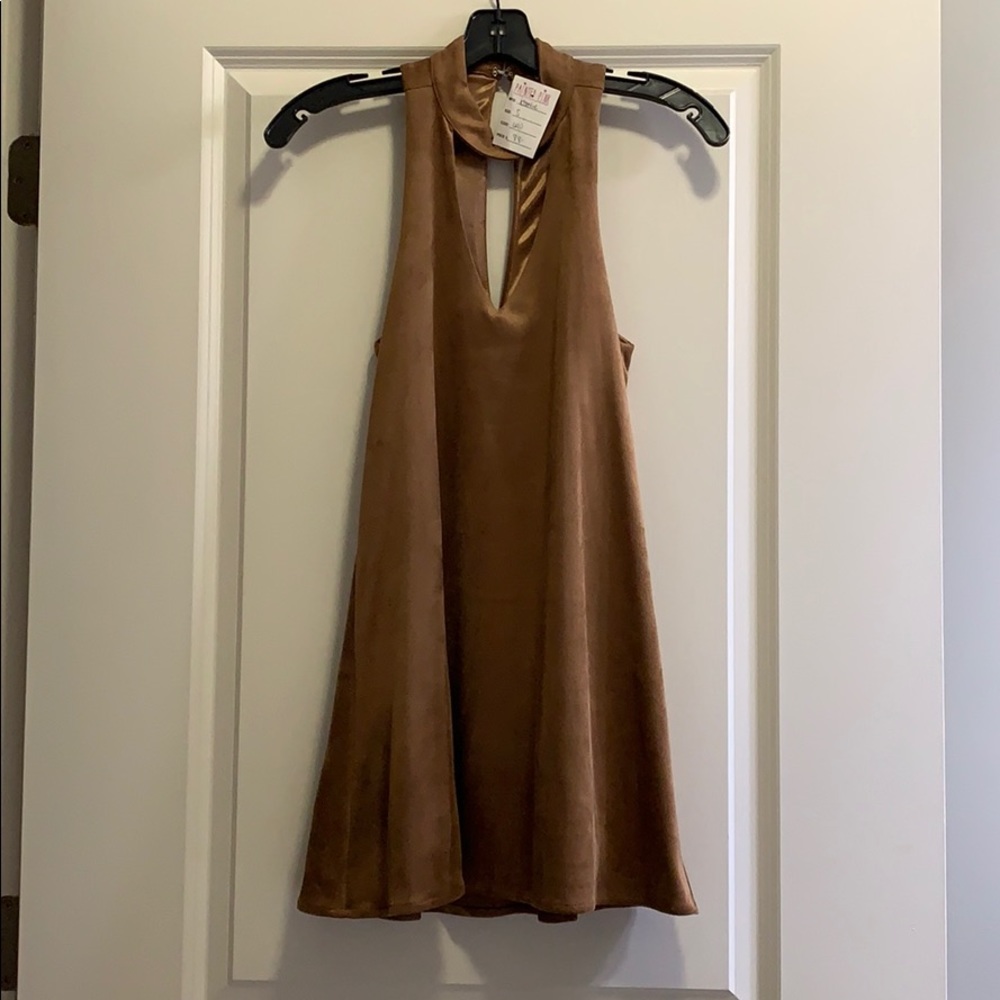 Karlie Brown suede dress, NWT